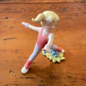Vintage Porcelain Gymnastics Statue Blonde Hair